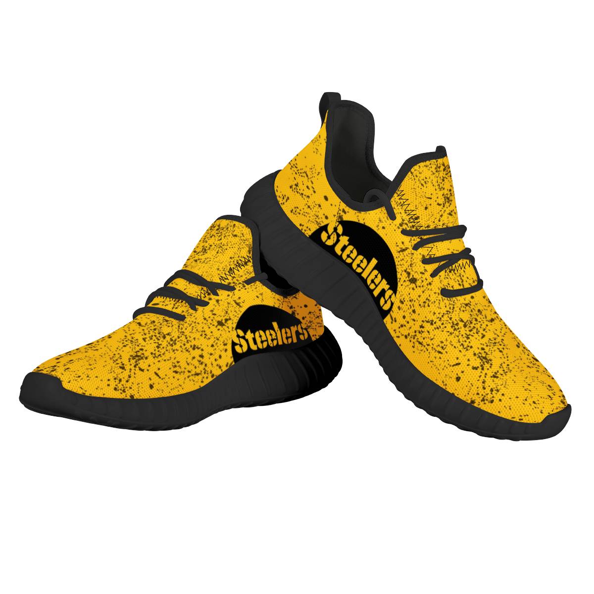 Women's Pittsburgh Steelers Mesh Knit Sneakers/Shoes 019